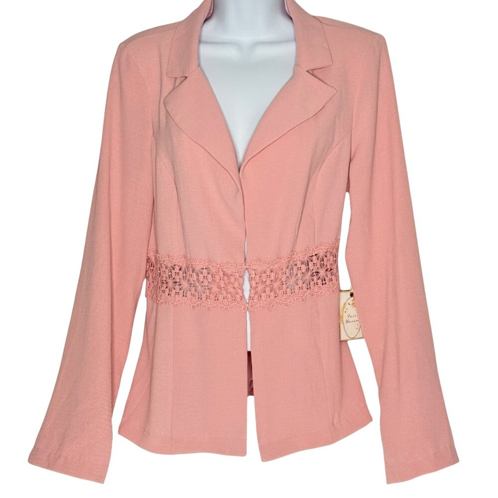 NWT Fair Haven Pink "Peek-A-Boo" Blazer Size L